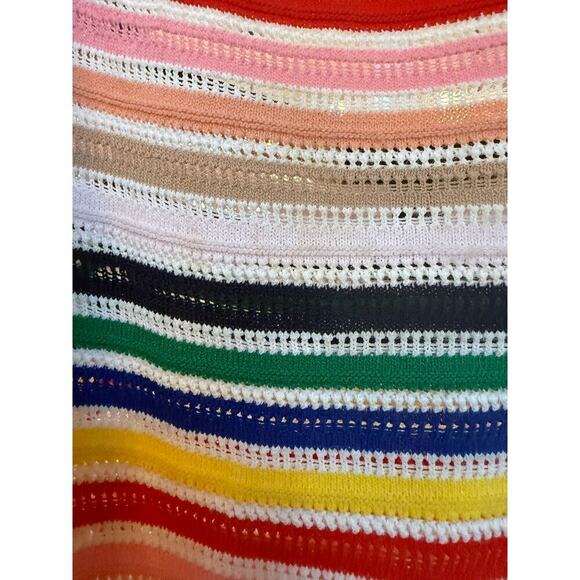 J. Crew rainbow stripe ruffle strap knit tank Size M - Picture 5 of 11